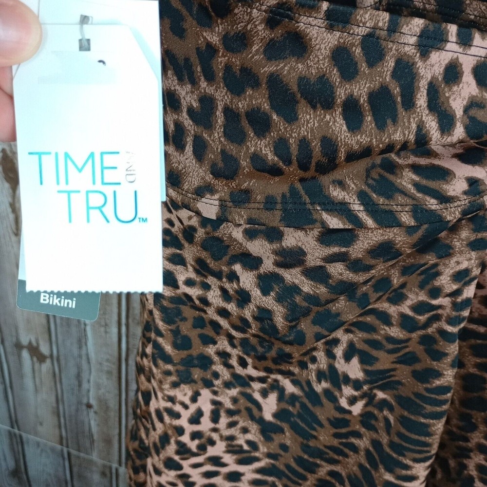 Time and Tru Leopard Double Ring Strap One Piece Swimsuit Women's Size 3X NWT - Picture 6 of 11